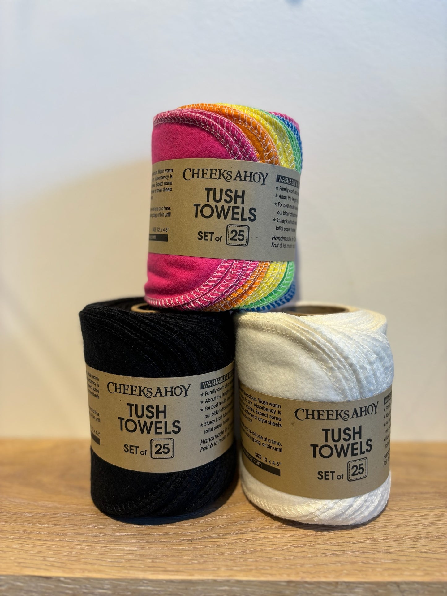 Ivory Pre-Rolled Reusable Non-Paper Towels by Cheeks Ahoy